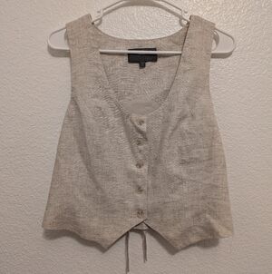 Sunday In Brooklyn Anthropologie Linen Blend Vest